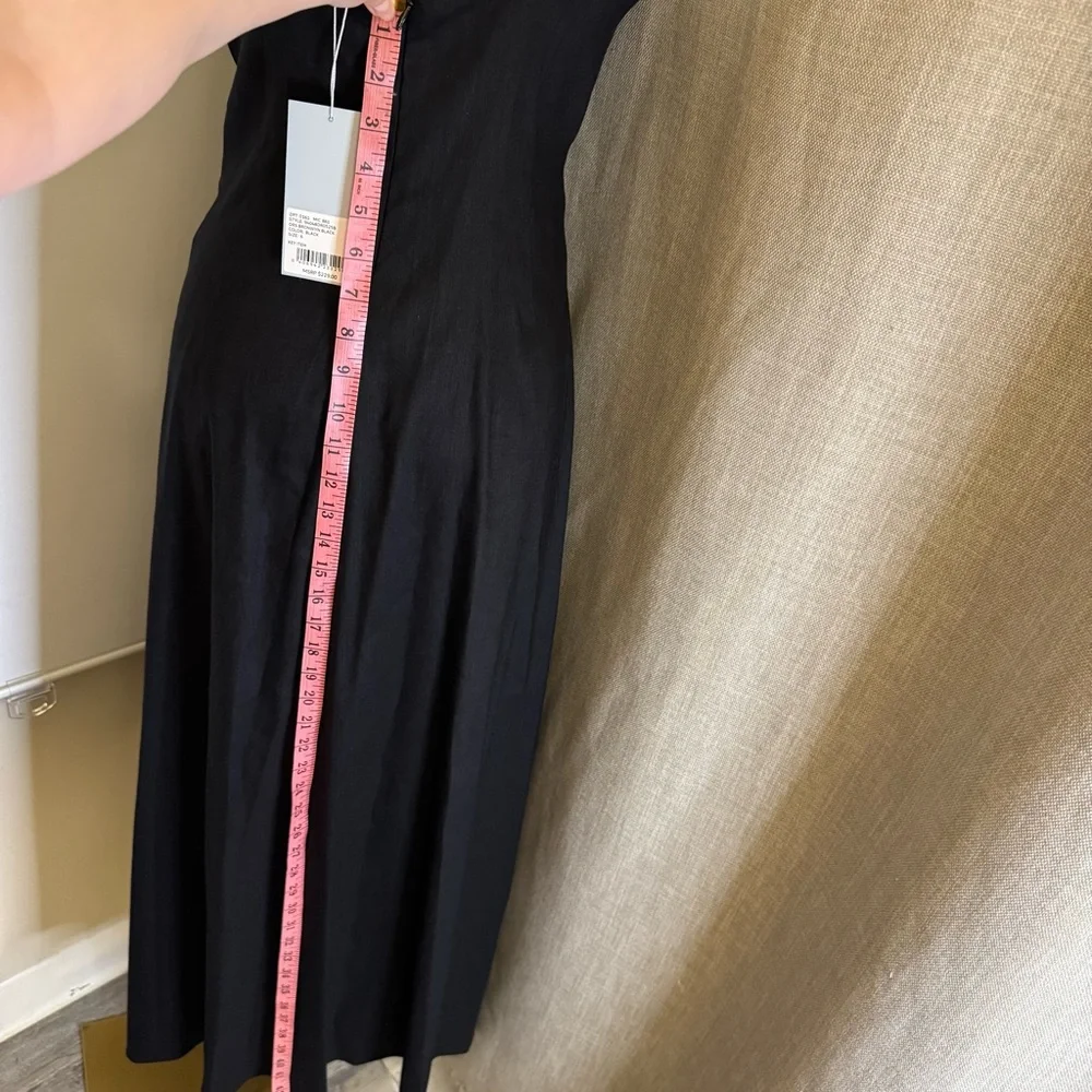 Antonio Melani Black Midi Dress | Linen Blend |NWT - Picture 4 of 7